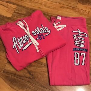 Aeropostale 2 piece jacket/pant set sz L
